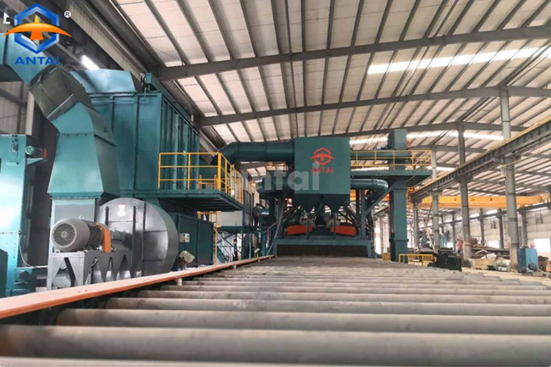 ATXY4000 steel roller conveyor system shot blasting machine